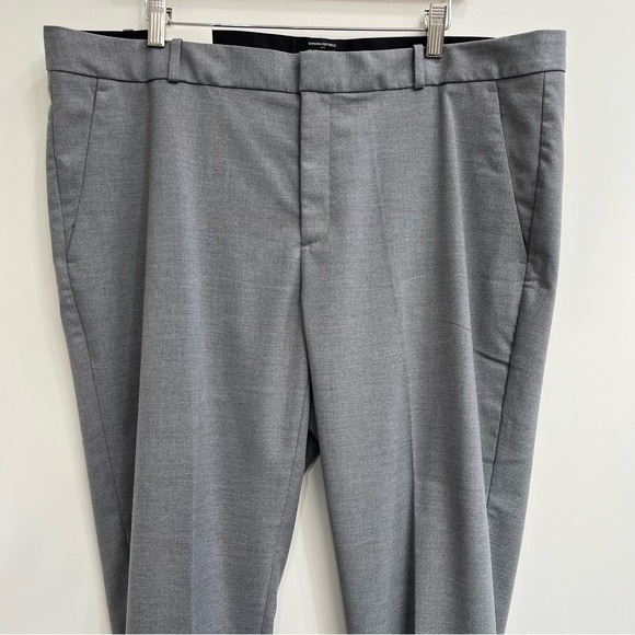 Banana Republic Factory Ryan Straight Ankle Pants Stretch Twill Gray Size 18 - Picture 3 of 11